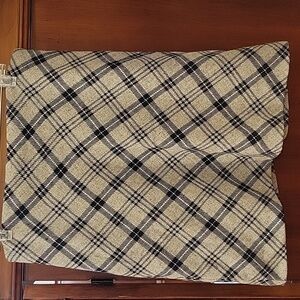 Talbots | Gray Navy White Wool Blend Plaid Skirt Academia Office - size 10